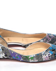 Multicolor Silver Flat Point Toe Shoe