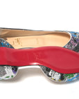 Multicolor Silver Flat Point Toe Shoe