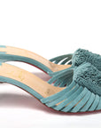 Noumea Blue Strappy Kitten Heel