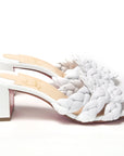 White Plaited High Heel Sandals