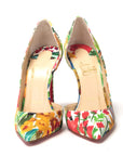 Multicolor Flower Printed High Heels Pumps Shoes