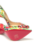 Multicolor Flower Printed High Heels Pumps Shoes