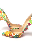 Multicolor Flower Printed High Heels Pumps Shoes