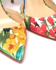 Multicolor Flower Printed High Heels Pumps Shoes