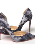 Multicolor Denim Print High Heels Pumps