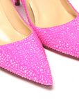 Hot Pink Embellished High Heels Pumps