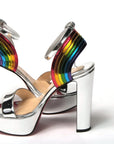 Silver/Multi Arendisc Alta Platform Heel