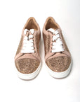 Antoinette Rose Gold Embellished Sneakers