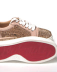 Antoinette Rose Gold Embellished Sneakers