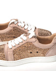 Antoinette Rose Gold Embellished Sneakers