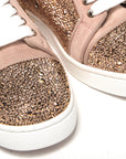 Antoinette Rose Gold Embellished Sneakers