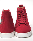 Loubi Red Version Navy Louis Strass Flat Shoes