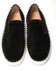 Black Pik Boat Flat Veau Shoes