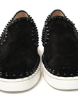 Black Pik Boat Flat Veau Shoes