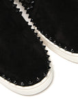 Black Pik Boat Flat Veau Shoes