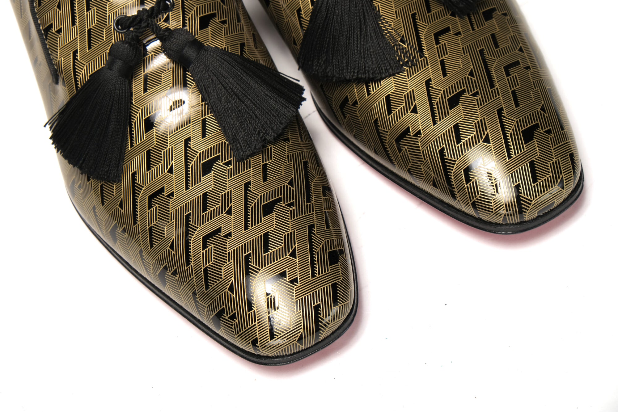 Black/Gold Officialito Flat Shoes