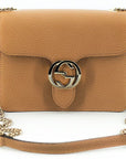 Elegant Beige Shoulder Bag with GG Snap