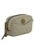 Elegant White Lamb Leather Camera Bag