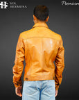 Men's Trucker Leather Jacket - Faraz