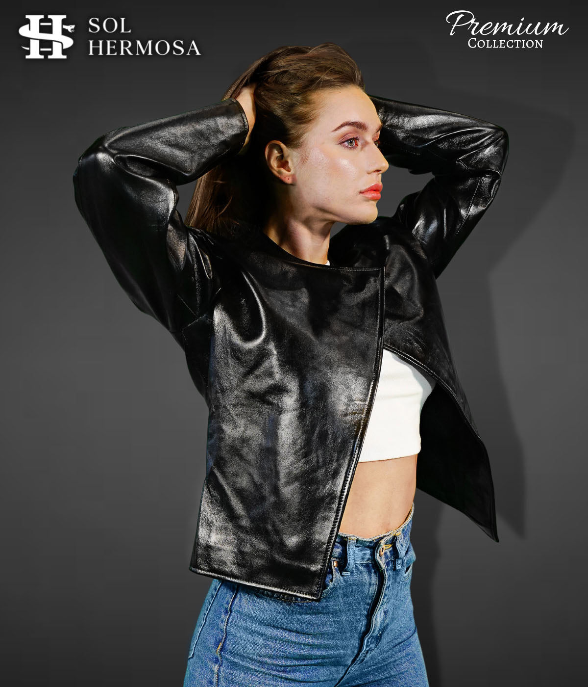 Women&#39;s Genuine Leather Jacket - Hestia