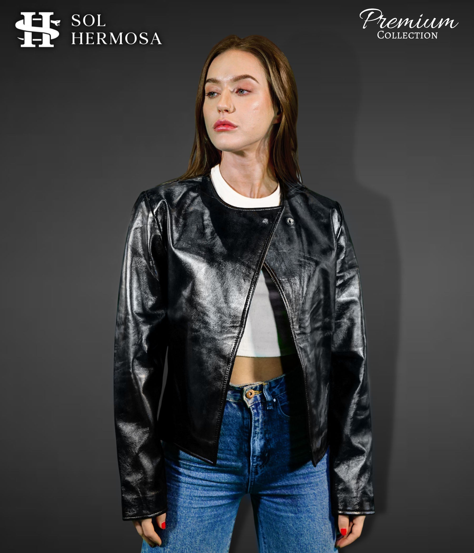 Women&#39;s Real Leather Jacket - Hestia