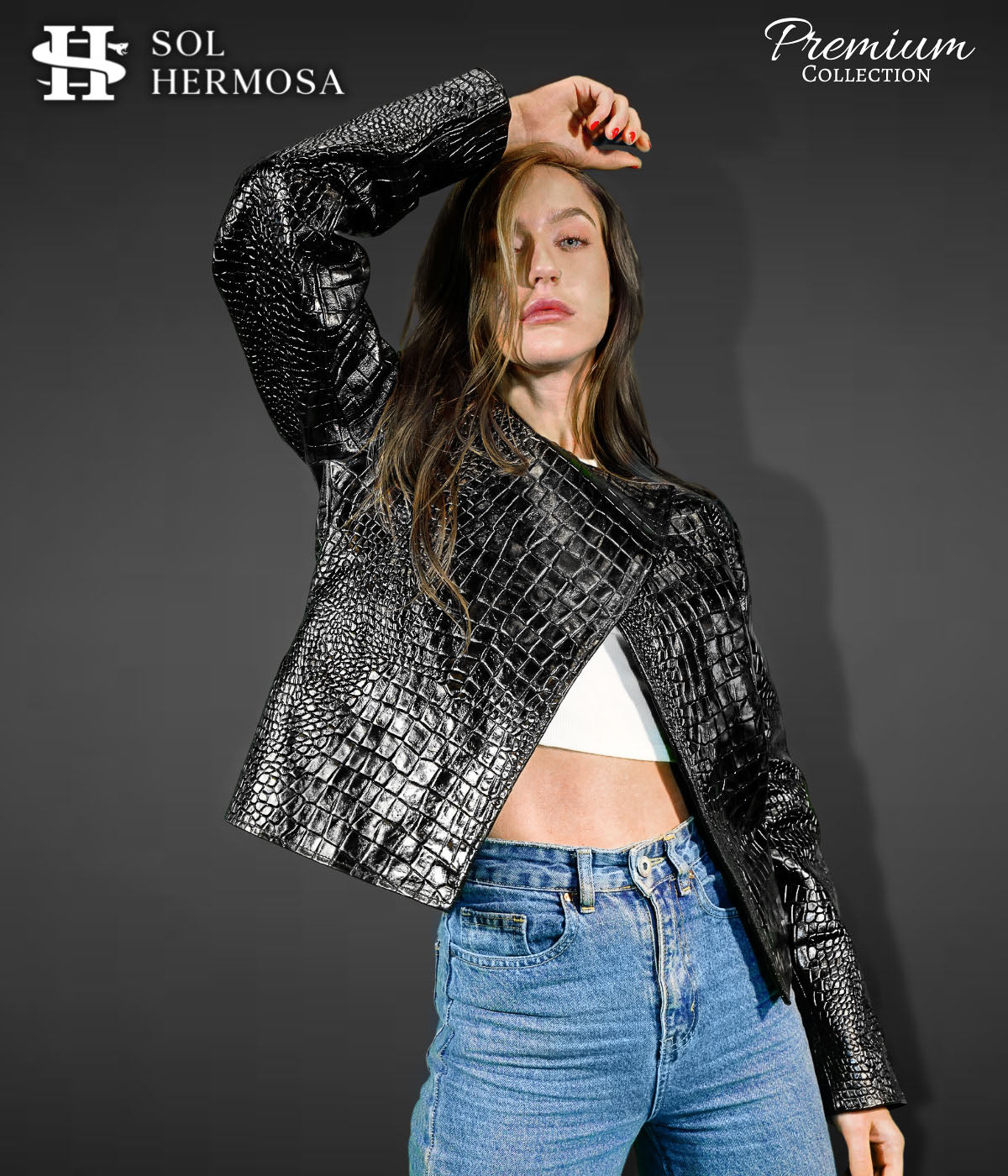 Women&#39;s Genuine Leather Jacket - Hestia