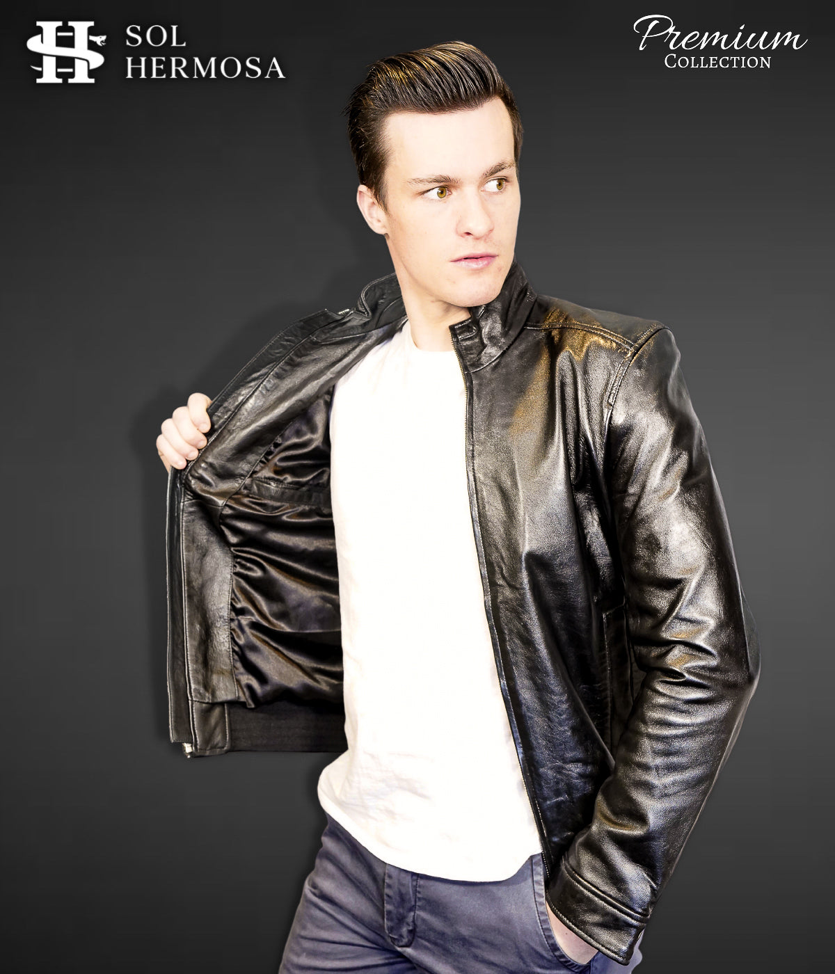 Men&#39;s Real Leather Jacket - Harry