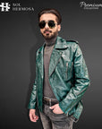 Classic Leather Jacket For Men - Hermes