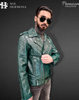 Classic Leather Jacket For Men - Hermes