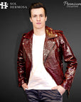 Classic Leather Jacket For Men - Hermes