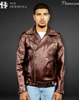 Classic Leather Jacket For Men - Hermes