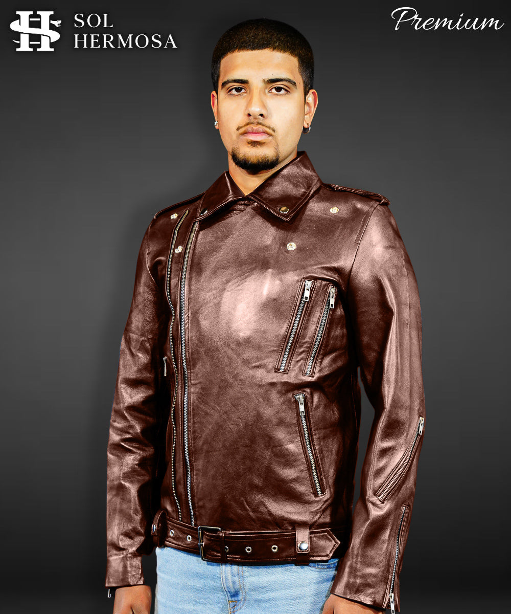 Classic Leather Jacket For Men - Hermes