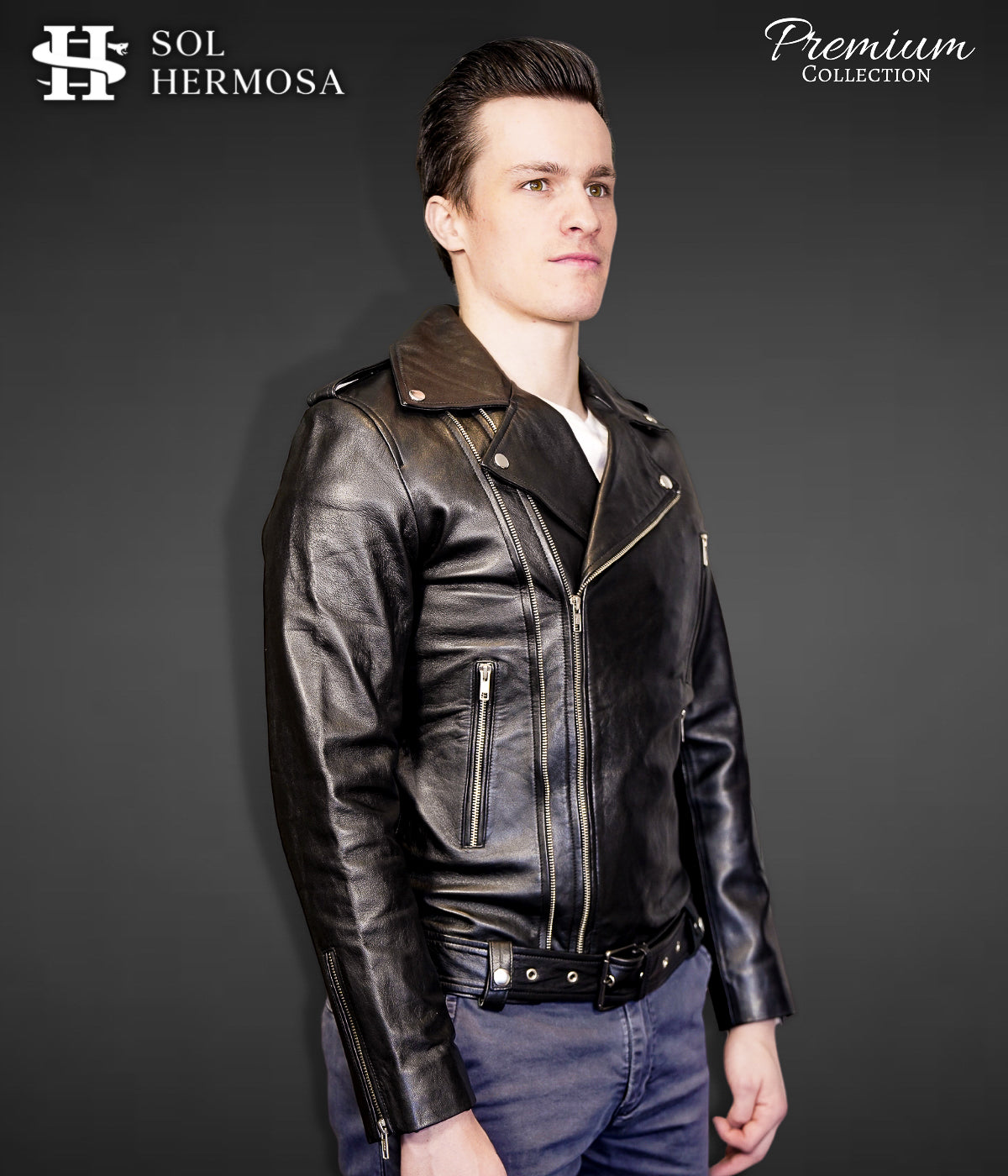 Classic Leather Jacket For Men - Hermes