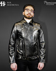 Men's Real Leather Jacket - Hermes