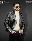 Classic Leather Jacket For Men - Hermes