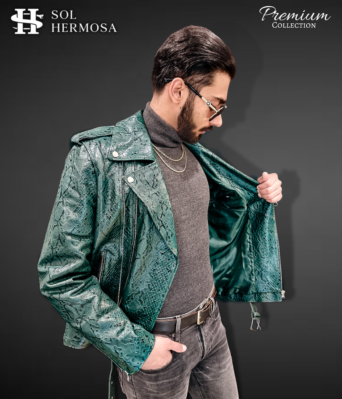 Classic Leather Jacket For Men - Hermes