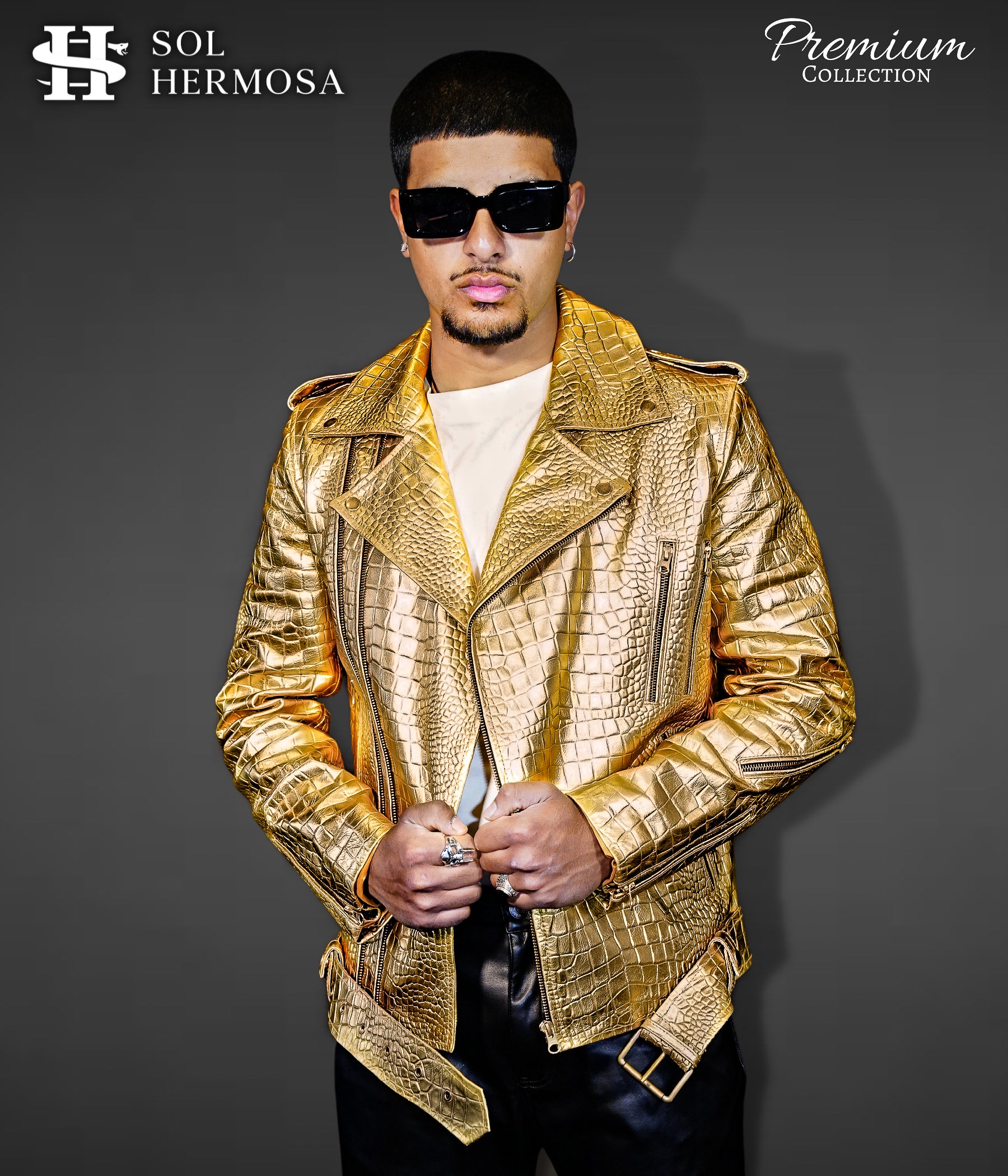 カ*ん様 HERMES crocodile leather jacket Crocodile Leather Jacket For Men | Men's Leather Biker