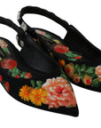 Elegant Crystal-Embellished Floral Flats