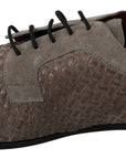 Elegant Brown Leather Derby Shoes