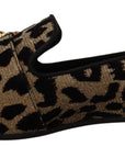 Elegant Leopard Crystal Gem Loafers