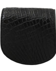 Sleek Black Leather Coin Case Wallet