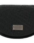 Sleek Black Leather Coin Case Wallet