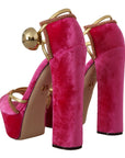 Ethereal Pink Velvet Crystal Sandals