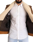 Elegant Double Breasted Shearling Jacket