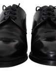 Black Leather Lace Up Men Dress Derby Shoes