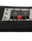 Elegant Black Leather Zip Continental Wallet