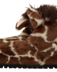 Elegant Giraffe Pattern Slides for Sophisticated Comfort