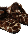 Elegant Giraffe Pattern Slides for Sophisticated Comfort