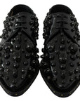 Elegant Black Dress Shoes with Crystals