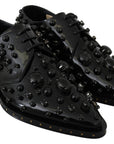 Elegant Black Dress Shoes with Crystals